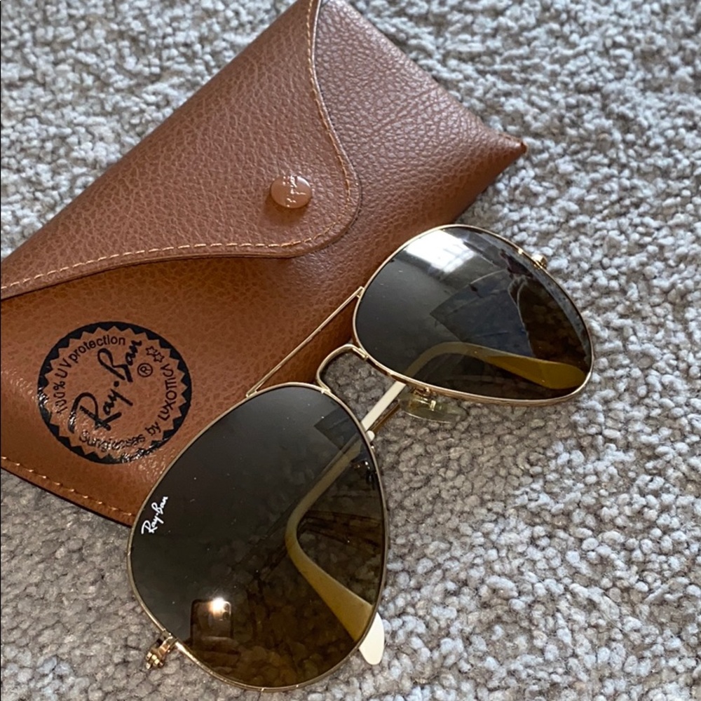 Ray Ban gradient aviator sunglasses